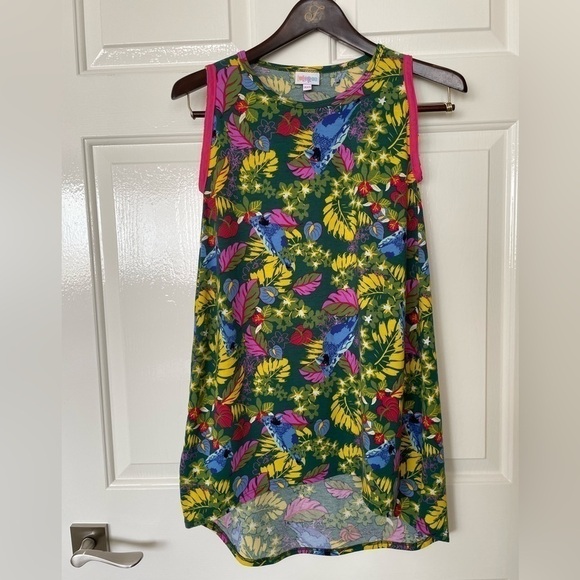 LuLaRoe Tops - LuLaRoe. Bright tropical Tunic/dress. Size XXS. EUC. No rips, stains, fading